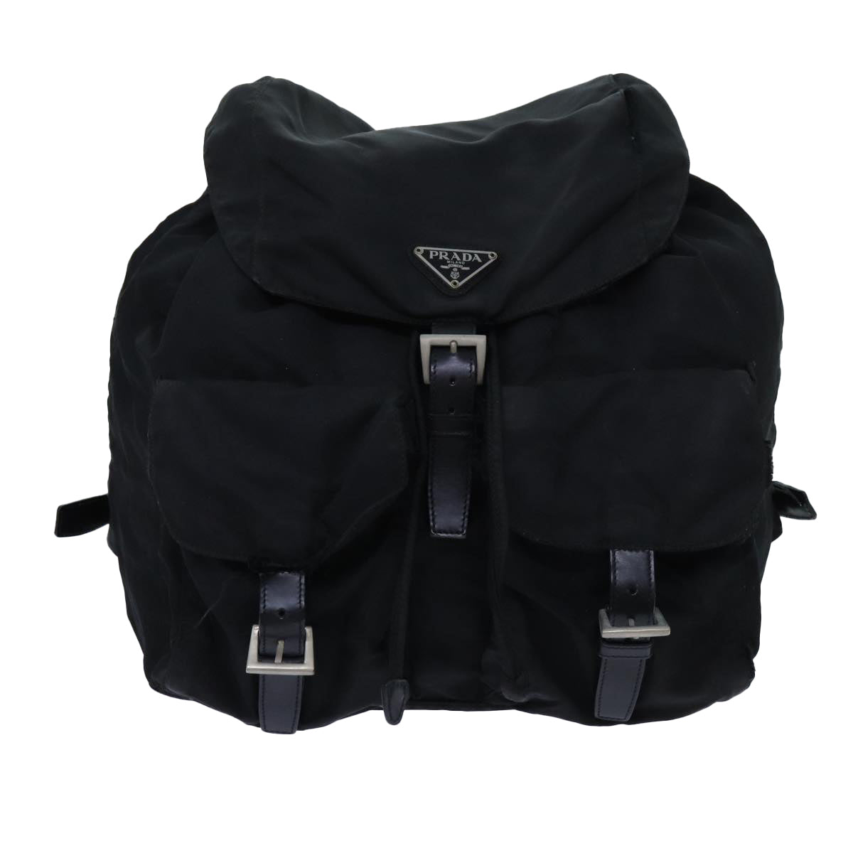 PRADA Backpack Nylon Black Auth 71911