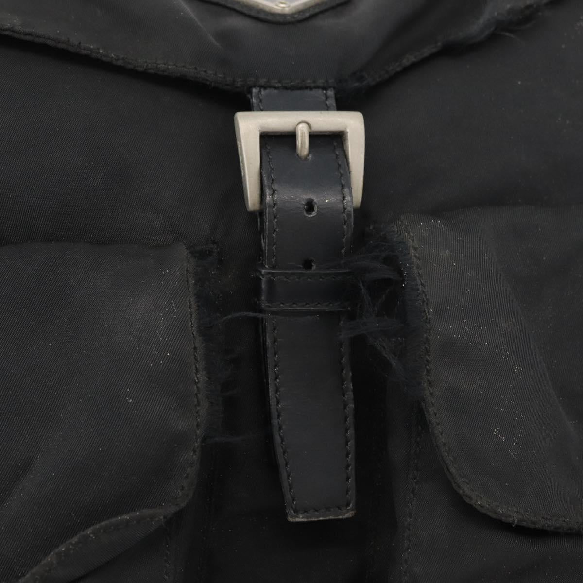 PRADA Backpack Nylon Black Auth 71911