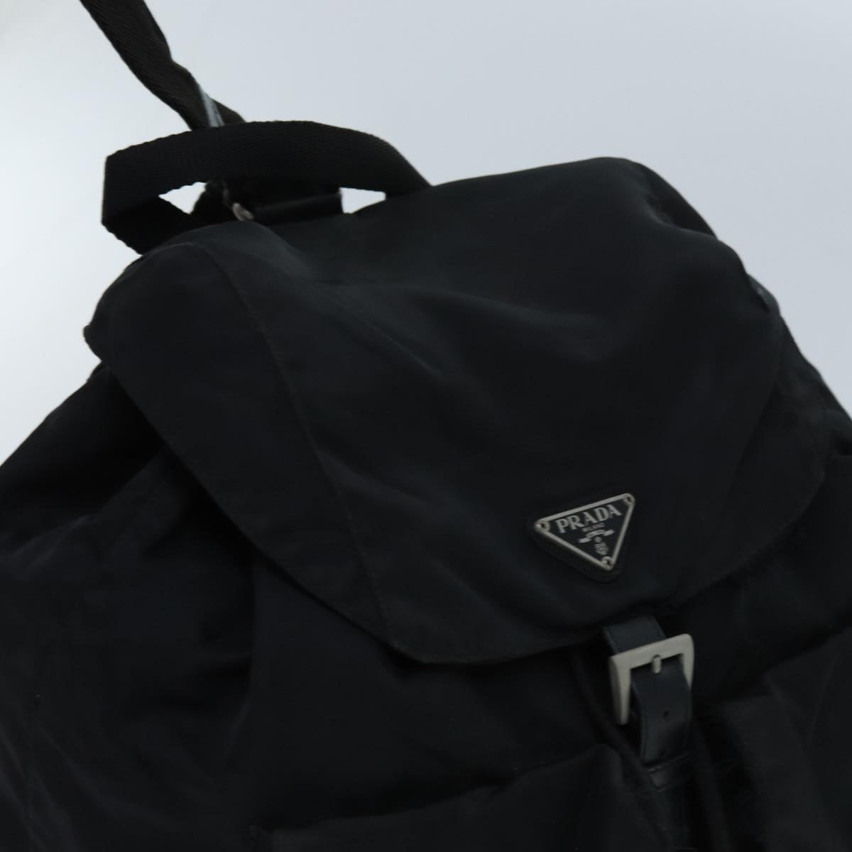 PRADA Backpack Nylon Black Auth 71911