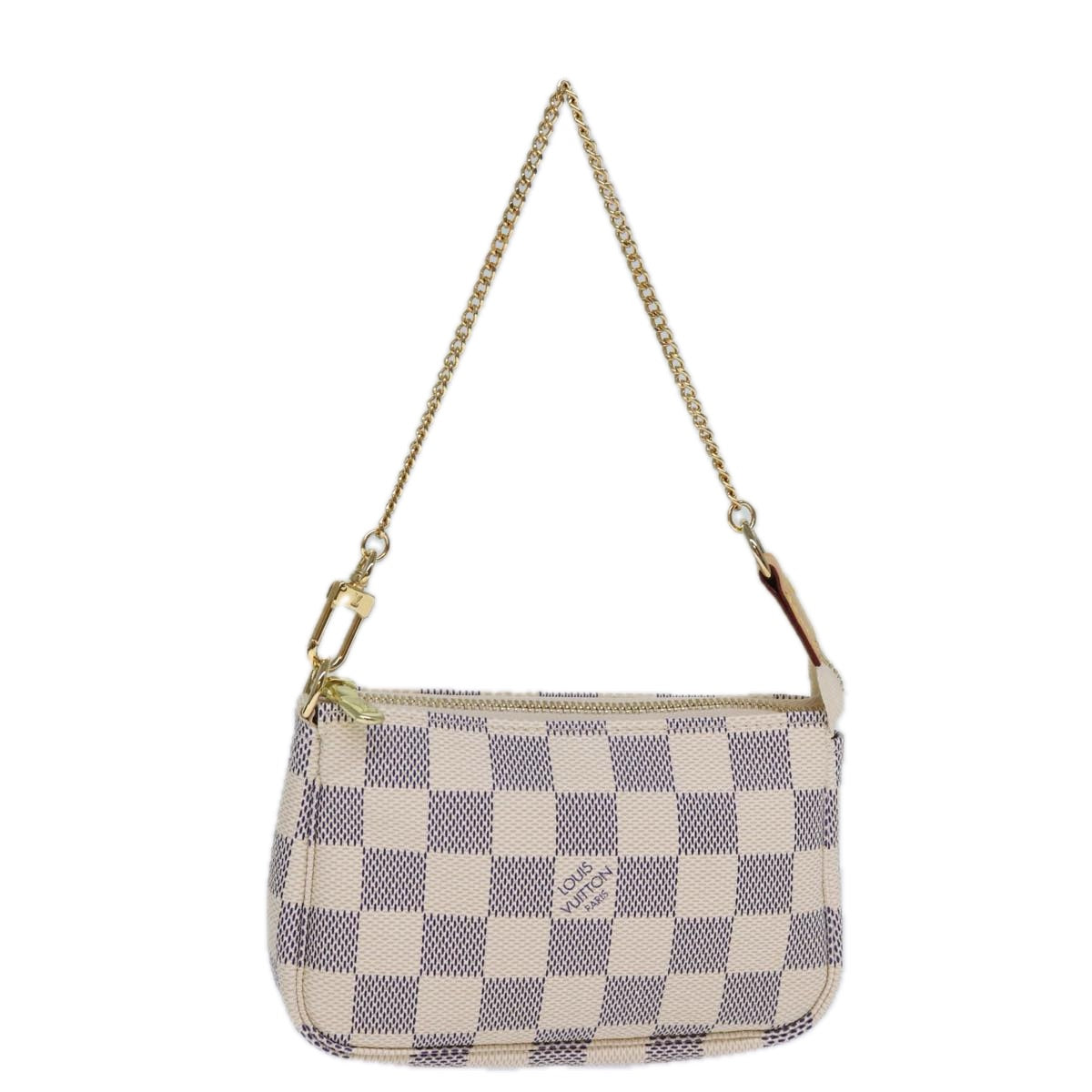 LOUIS VUITTON Damier Azur Mini Pochette Accessoires Pouch N60487 LV Auth 71970A