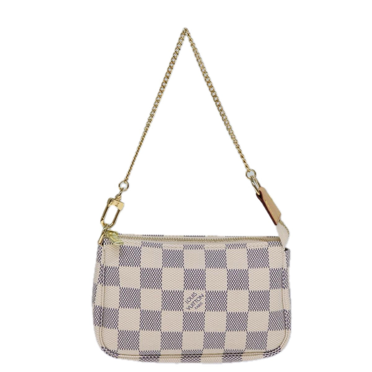 LOUIS VUITTON Damier Azur Mini Pochette Accessoires Pouch N60487 LV Auth 71970A