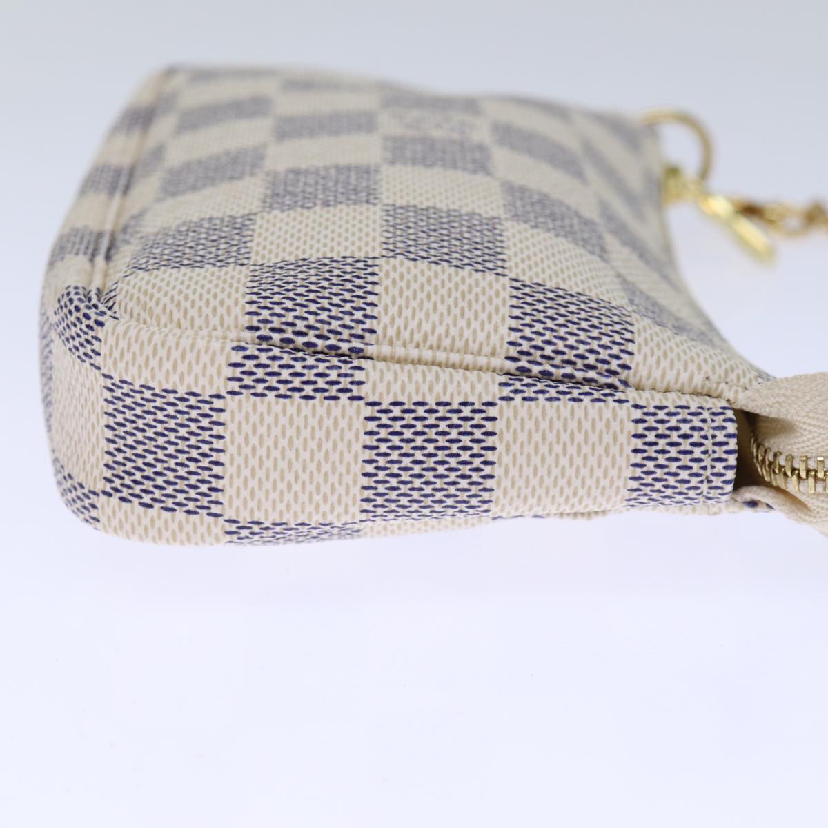 LOUIS VUITTON Damier Azur Mini Pochette Accessoires Pouch N60487 LV Auth 71970A