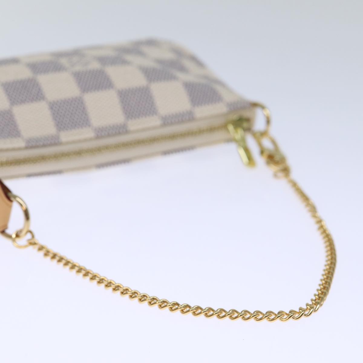 LOUIS VUITTON Damier Azur Mini Pochette Accessoires Pouch N60487 LV Auth 71970A