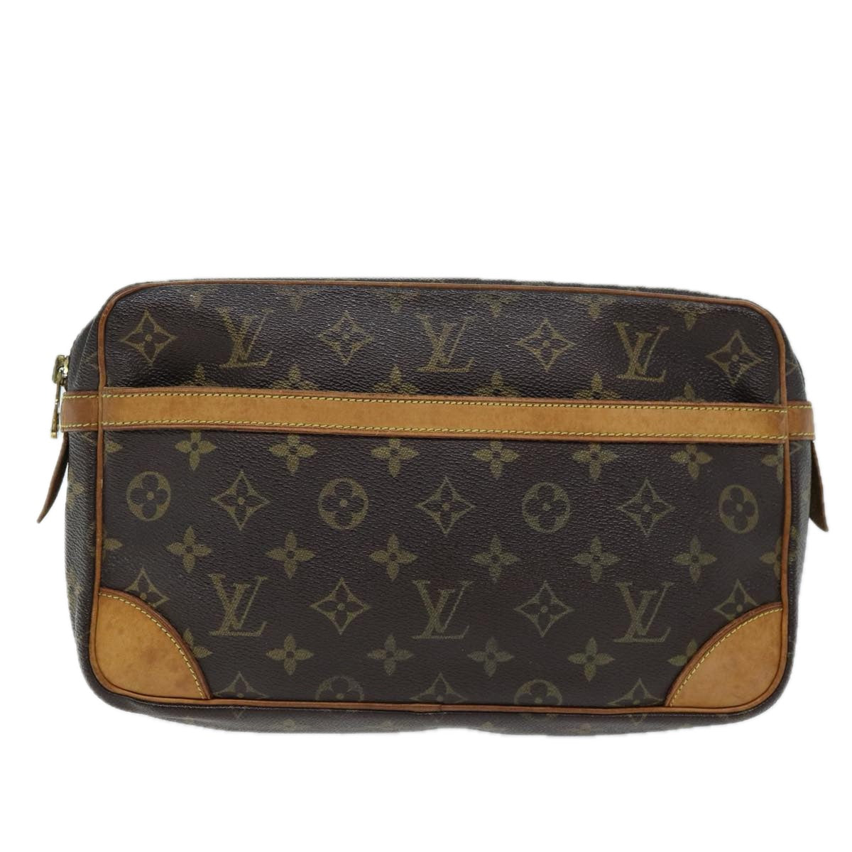 LOUIS VUITTON Monogram Compiegne 28 Clutch Bag M51845 LV Auth 71975