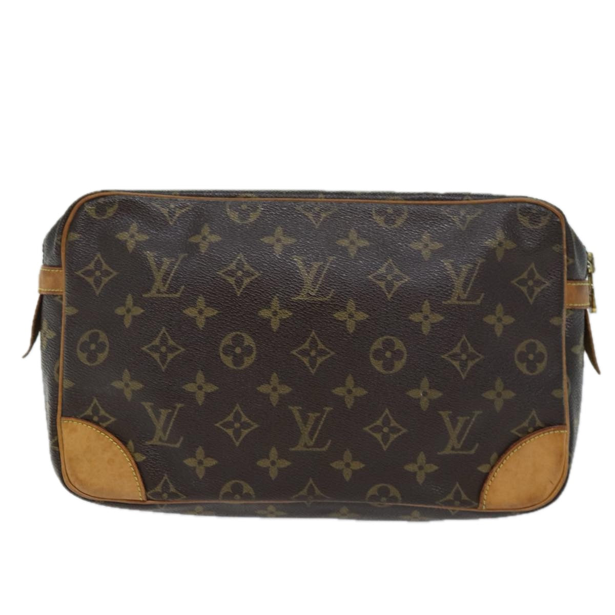 LOUIS VUITTON Monogram Compiegne 28 Clutch Bag M51845 LV Auth 71975