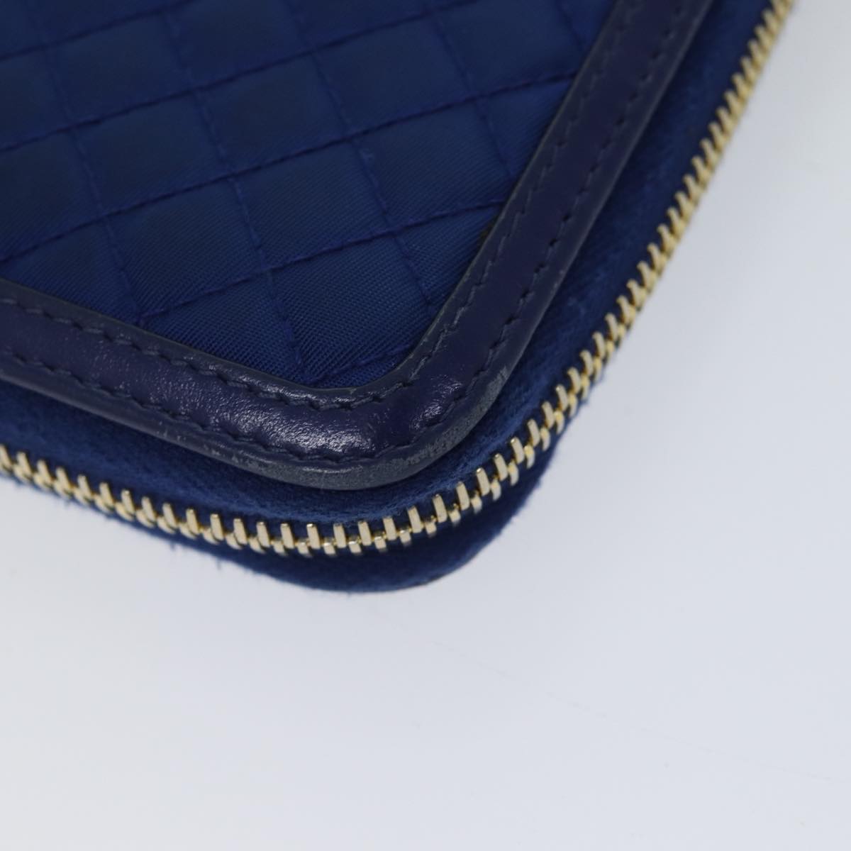 PRADA Long Wallet Nylon Blue Auth 72014