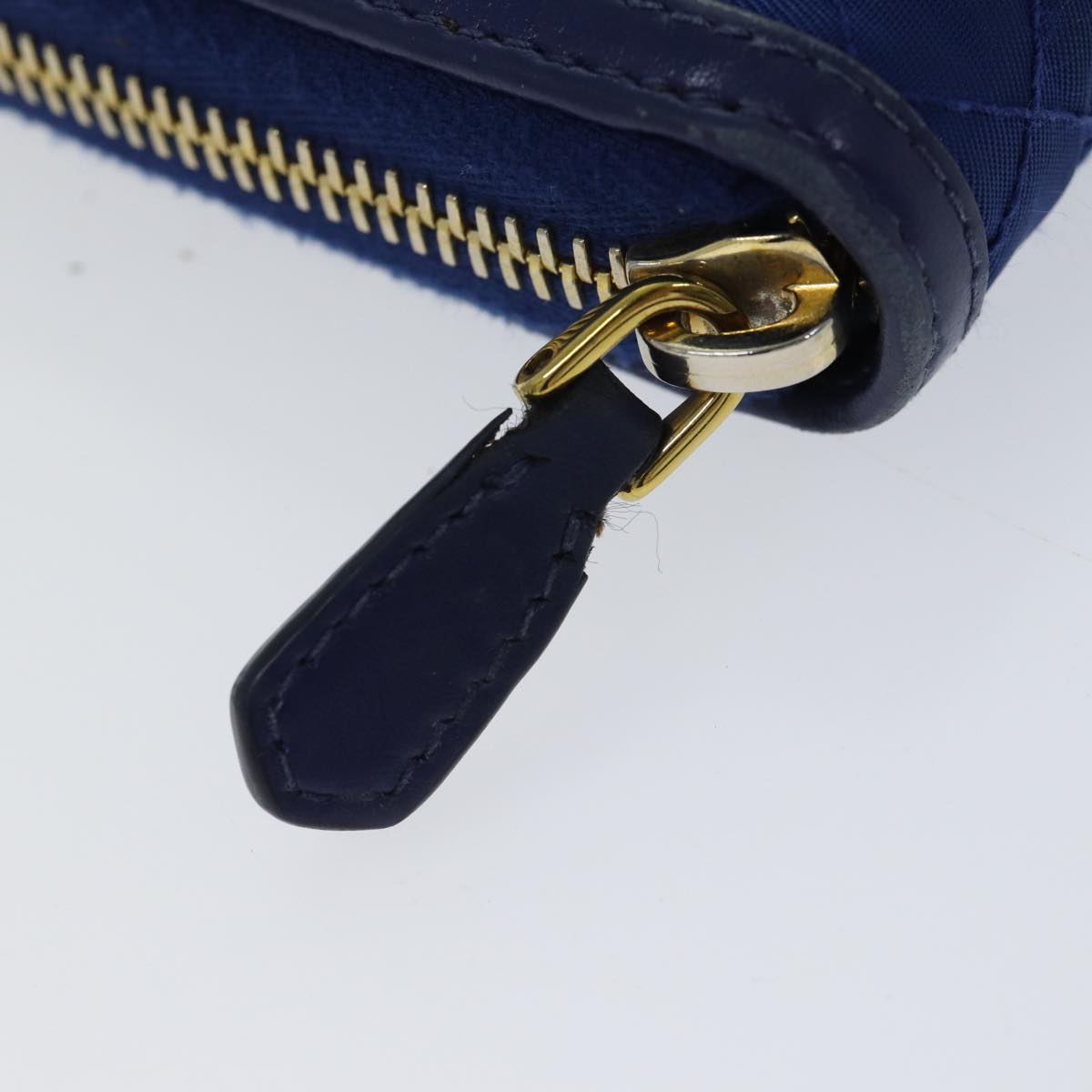 PRADA Long Wallet Nylon Blue Auth 72014