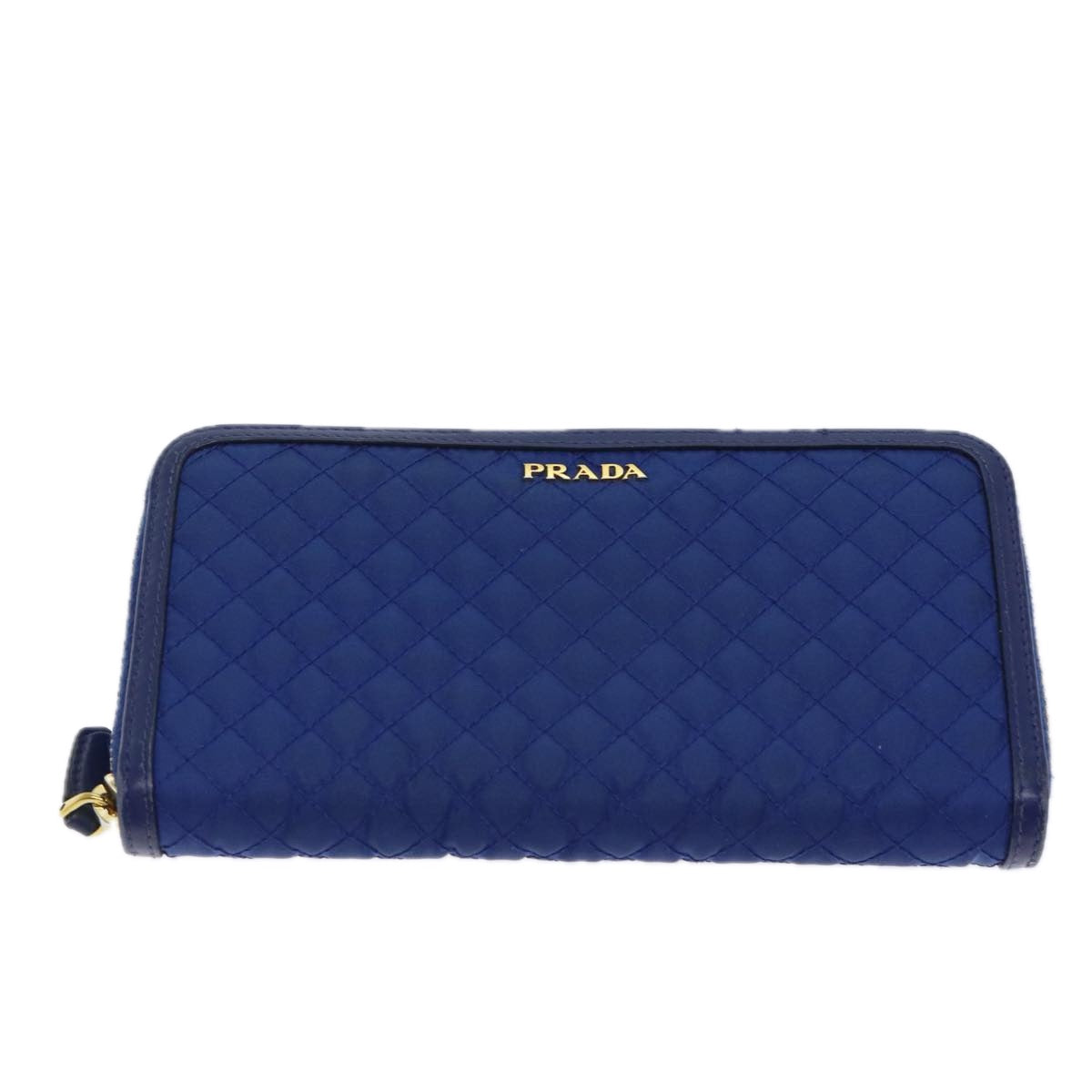 PRADA Long Wallet Nylon Blue Auth 72014