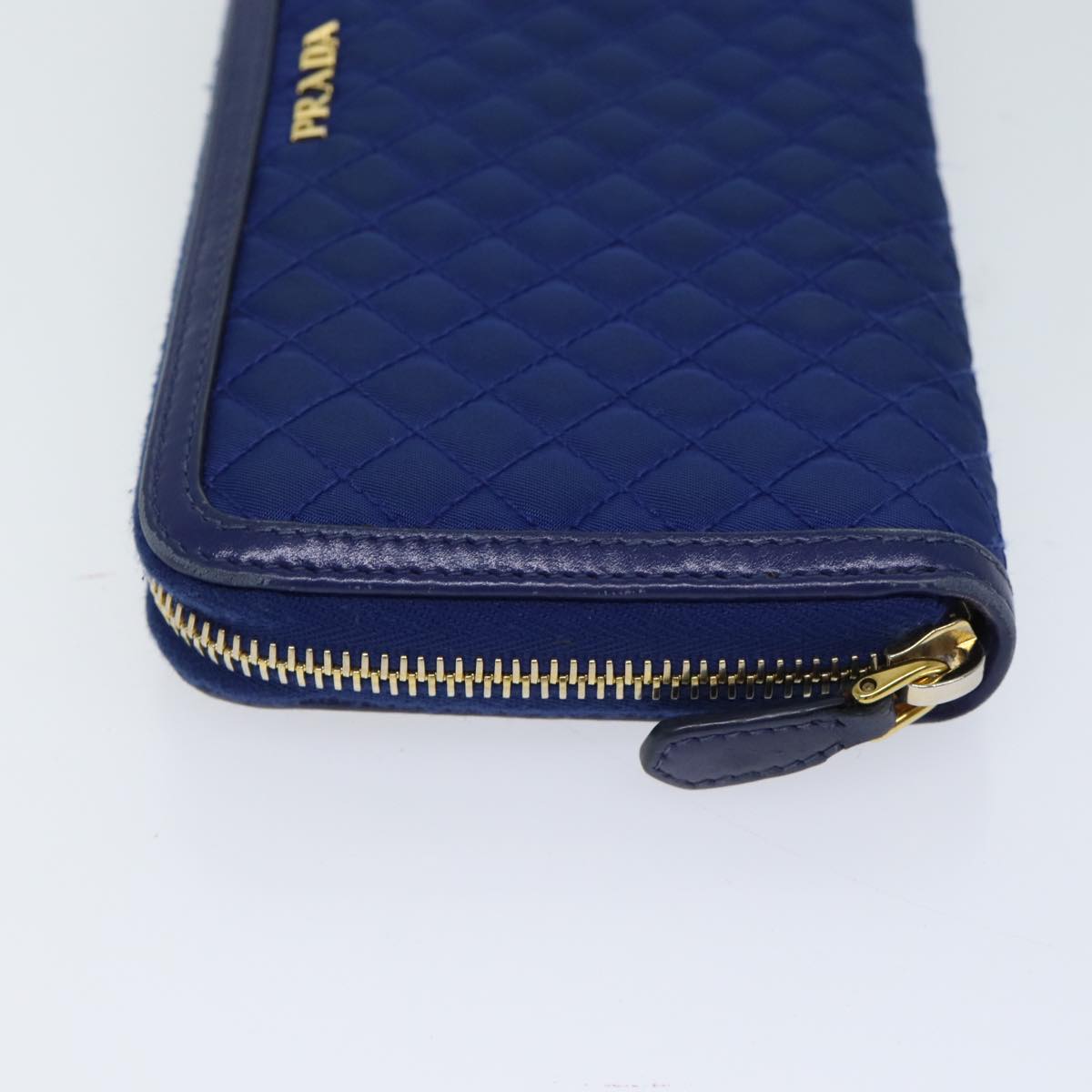 PRADA Long Wallet Nylon Blue Auth 72014