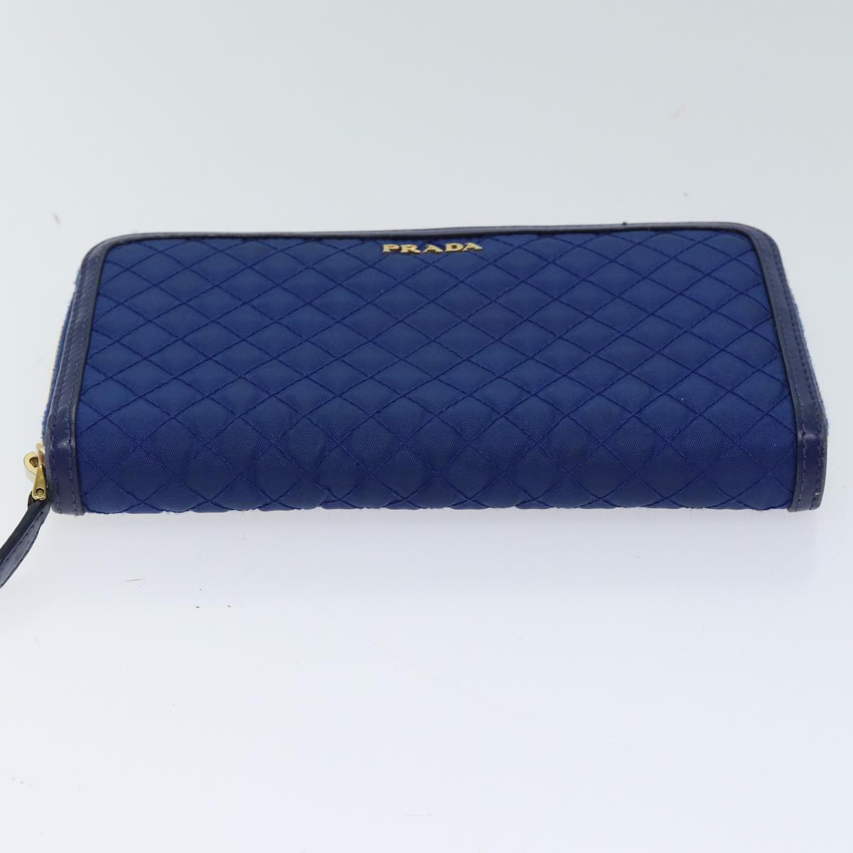 PRADA Long Wallet Nylon Blue Auth 72014