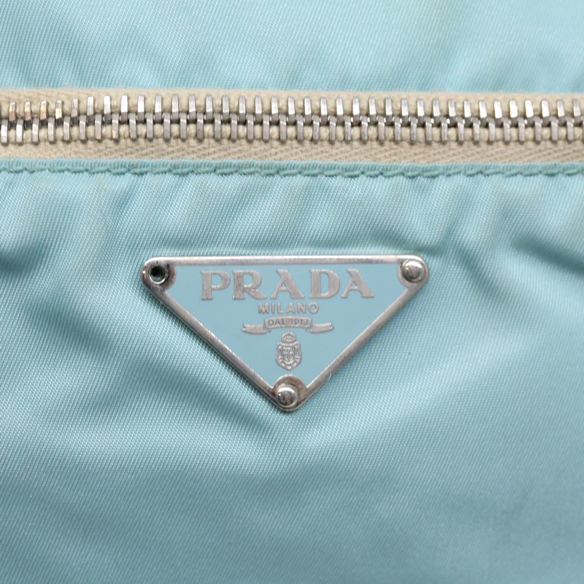 PRADA Shoulder Bag Nylon Light Blue Auth 72016