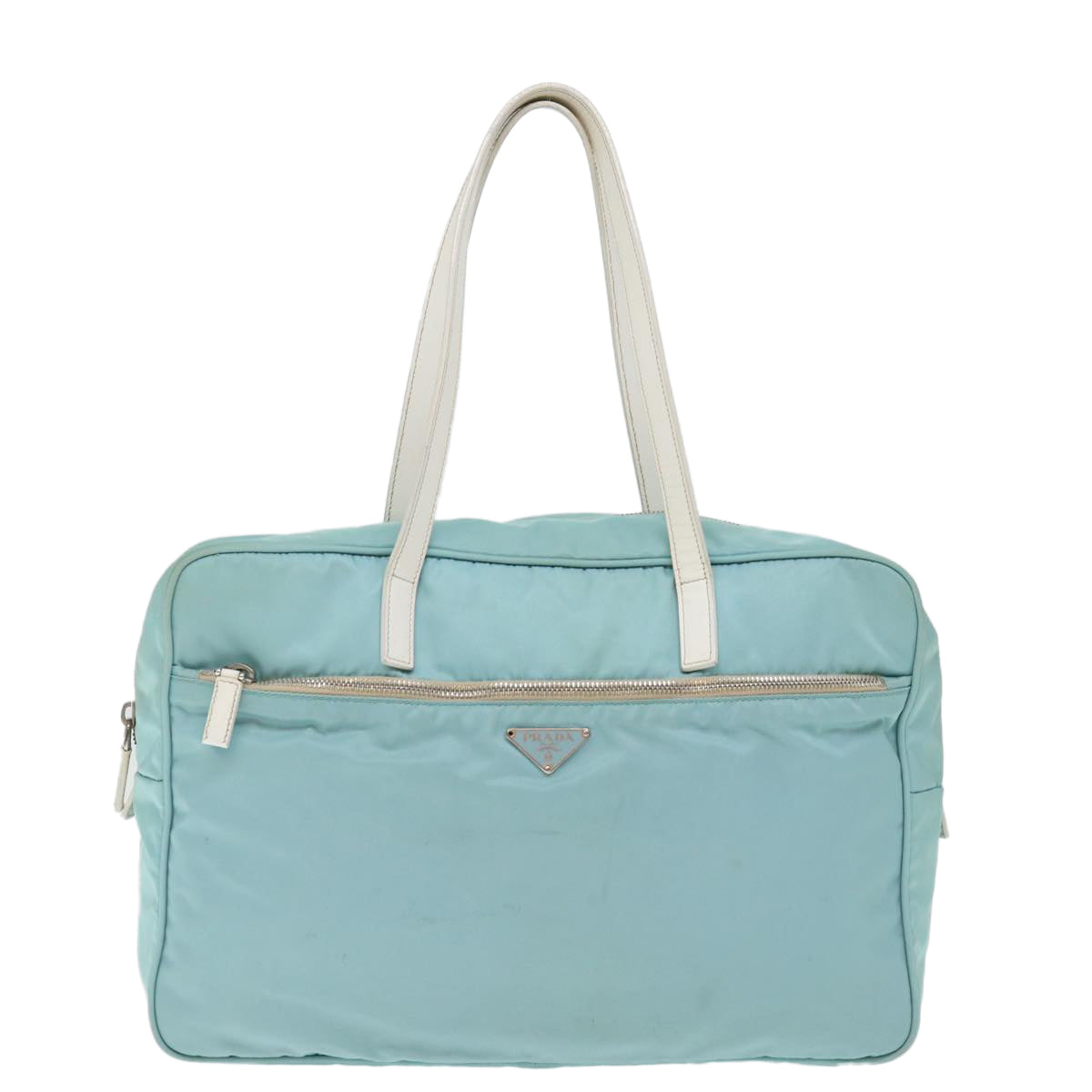 PRADA Shoulder Bag Nylon Light Blue Auth 72016