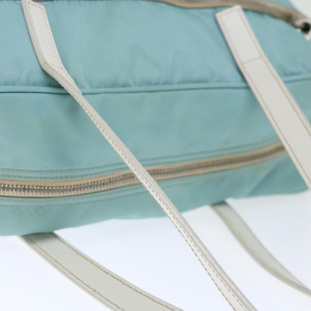 PRADA Shoulder Bag Nylon Light Blue Auth 72016