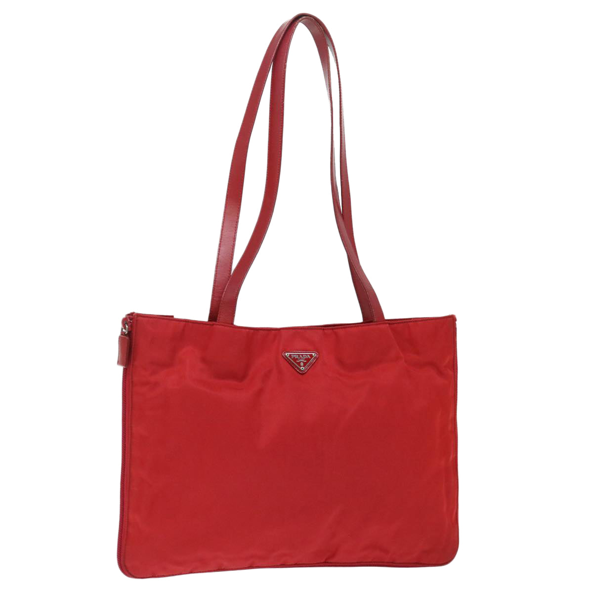 PRADA Shoulder Bag Nylon Red Auth 72021