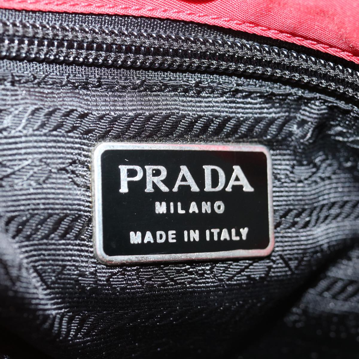 PRADA Shoulder Bag Nylon Red Auth 72021