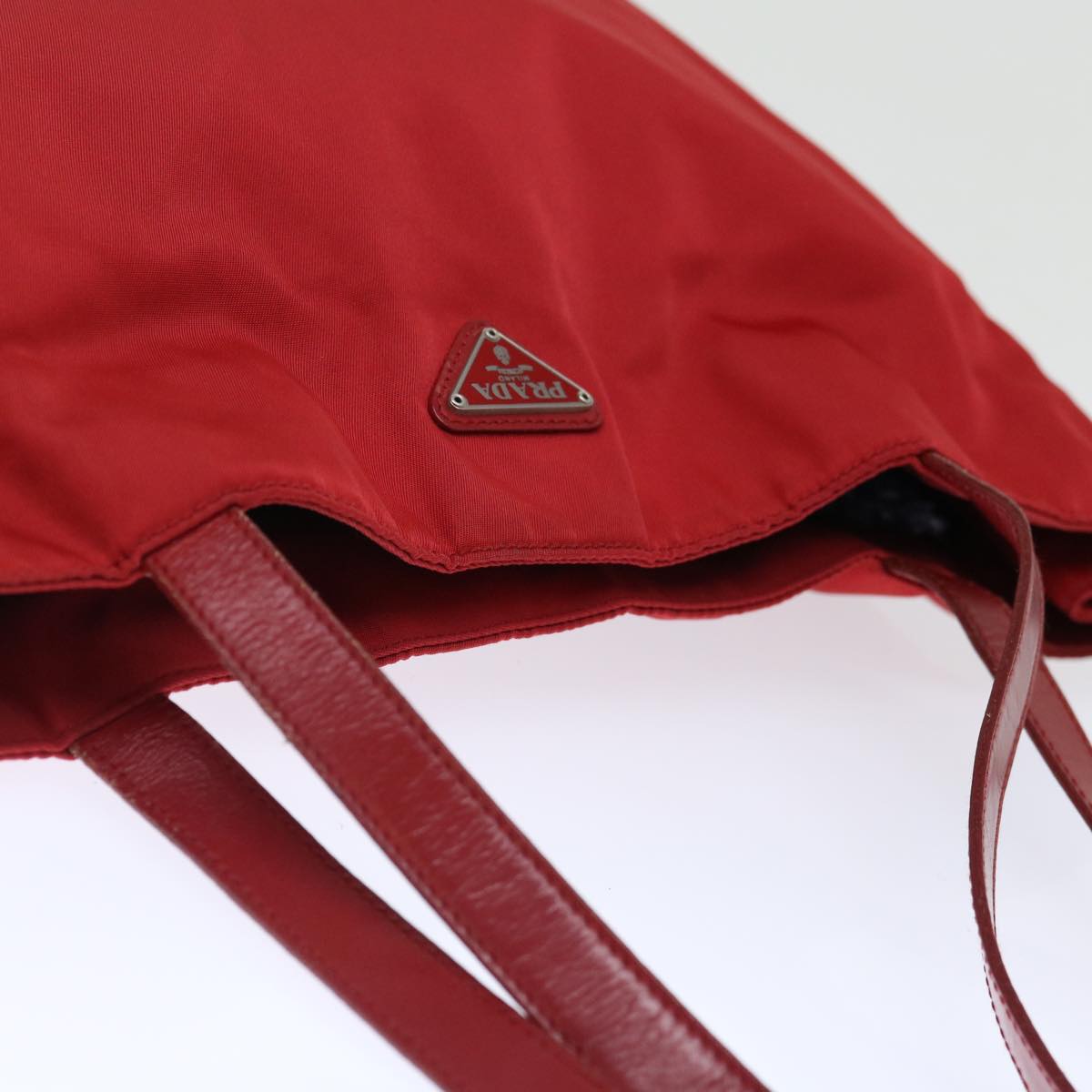 PRADA Shoulder Bag Nylon Red Auth 72021