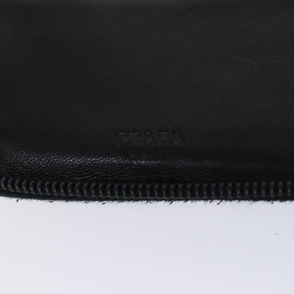 PRADA Long Wallet Nylon Black Auth 72087