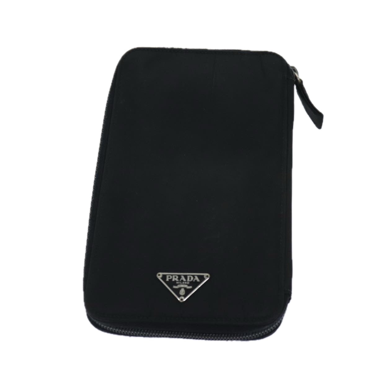 PRADA Long Wallet Nylon Black Auth 72087