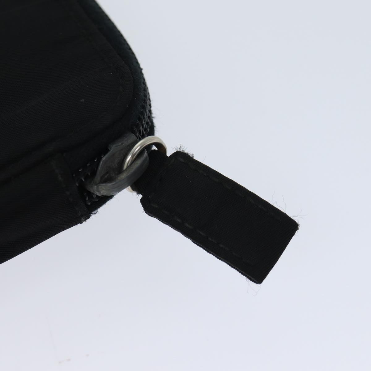 PRADA Long Wallet Nylon Black Auth 72087