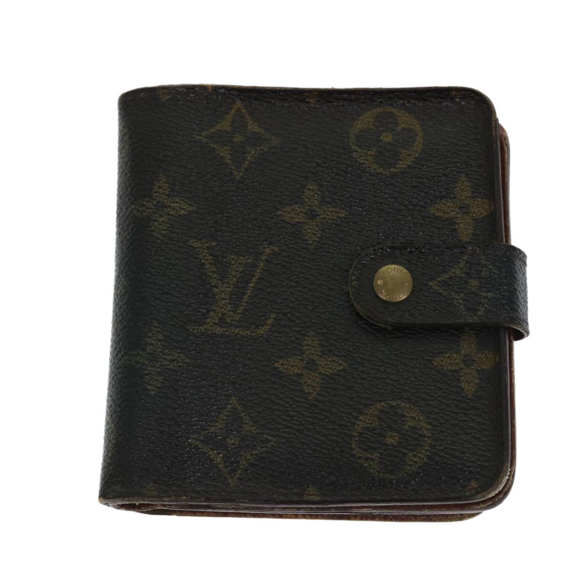 LOUIS VUITTON Monogram Compact Zip Wallet M61667 LV Auth 72142