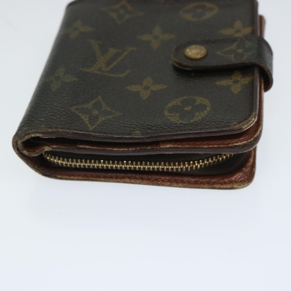 LOUIS VUITTON Monogram Compact Zip Wallet M61667 LV Auth 72142