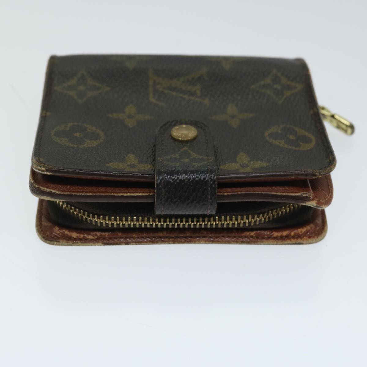 LOUIS VUITTON Monogram Compact Zip Wallet M61667 LV Auth 72142