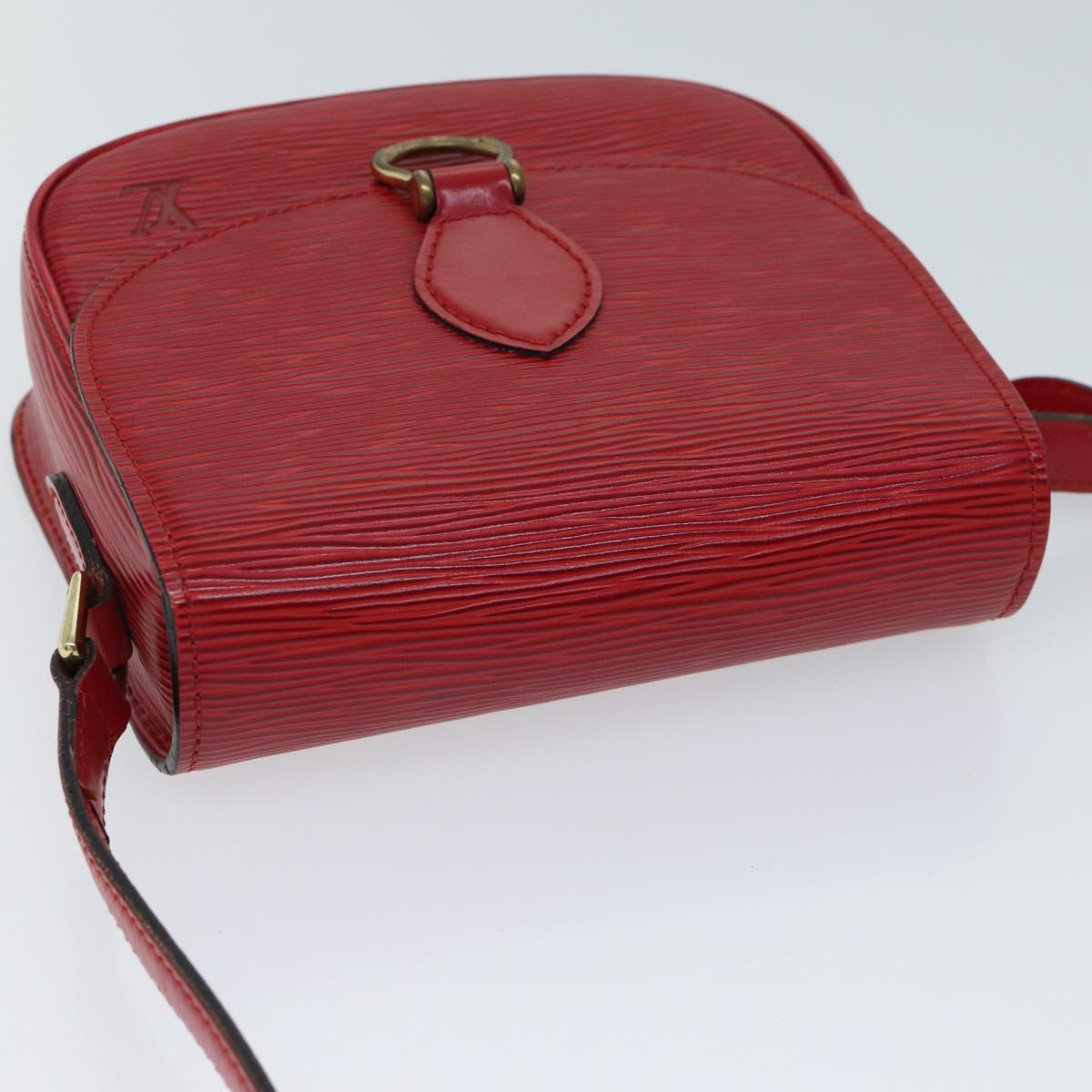 LOUIS VUITTON Epi Saint Cloud PM Shoulder Bag Red M52217 LV Auth 72331