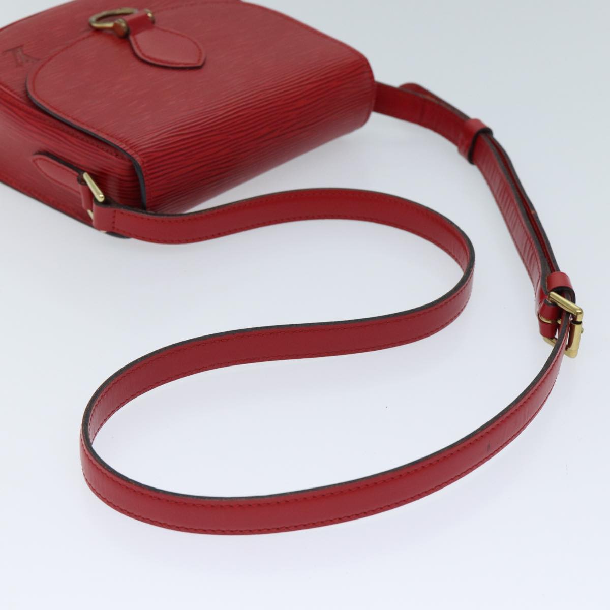 LOUIS VUITTON Epi Saint Cloud PM Shoulder Bag Red M52217 LV Auth 72331