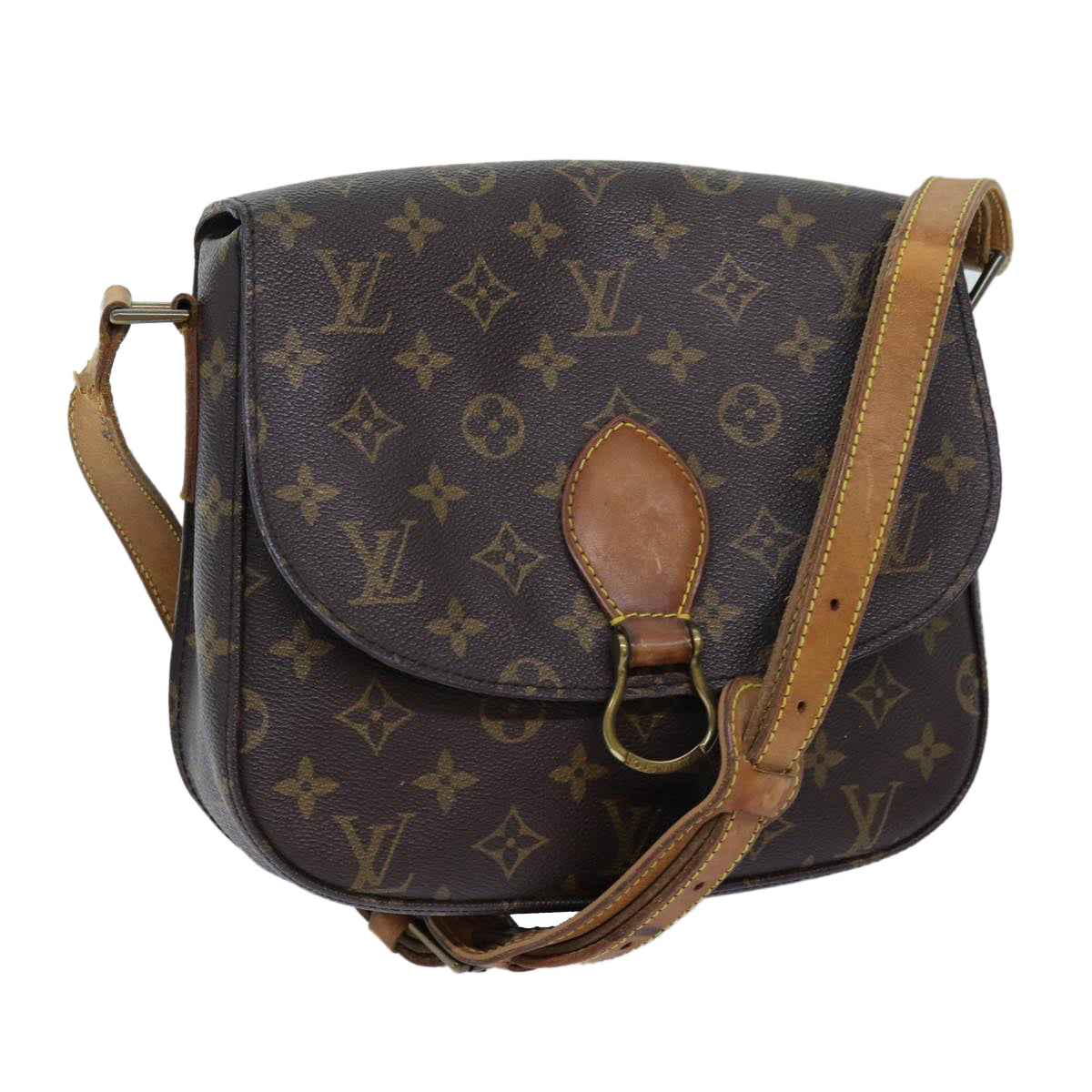 LOUIS VUITTON Monogram Saint Cloud GM Shoulder Bag M51242 LV Auth 72335