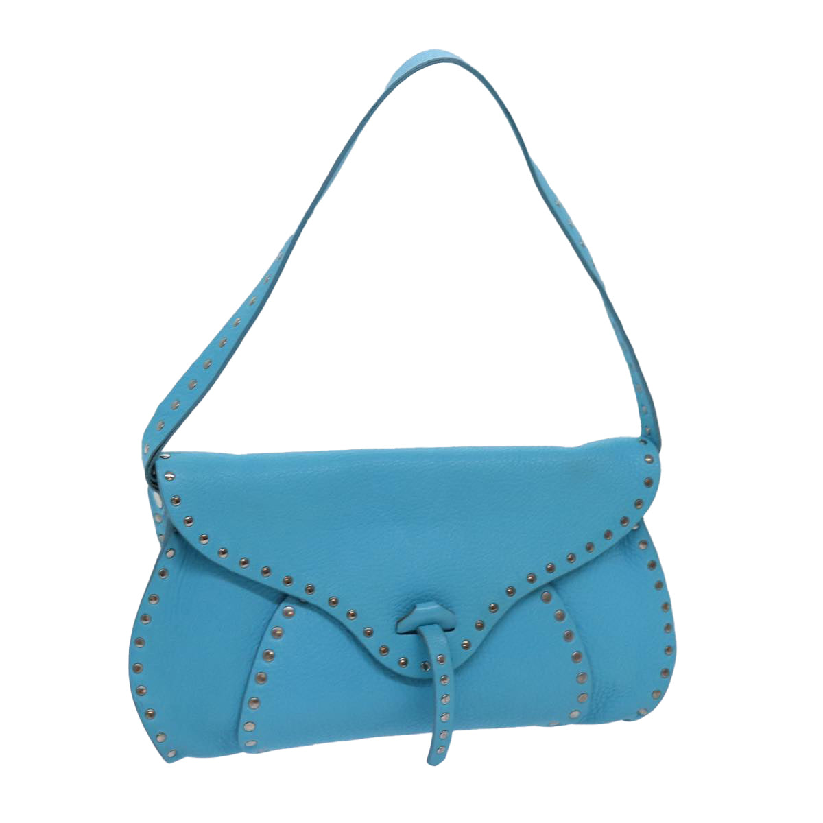 CELINE Shoulder Bag Light Blue Auth 72402