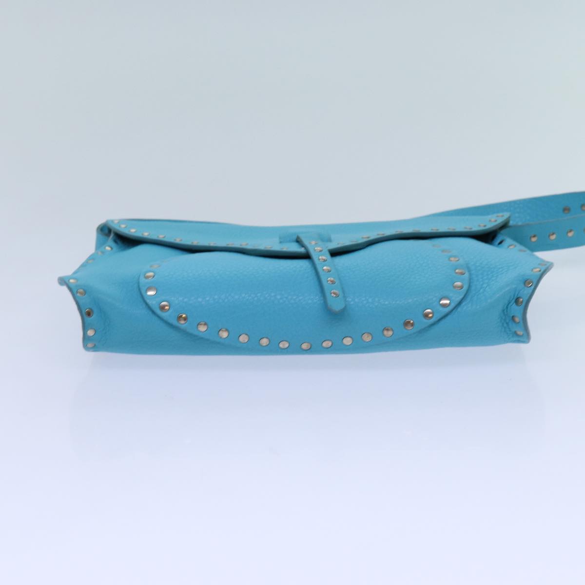 CELINE Shoulder Bag Light Blue Auth 72402