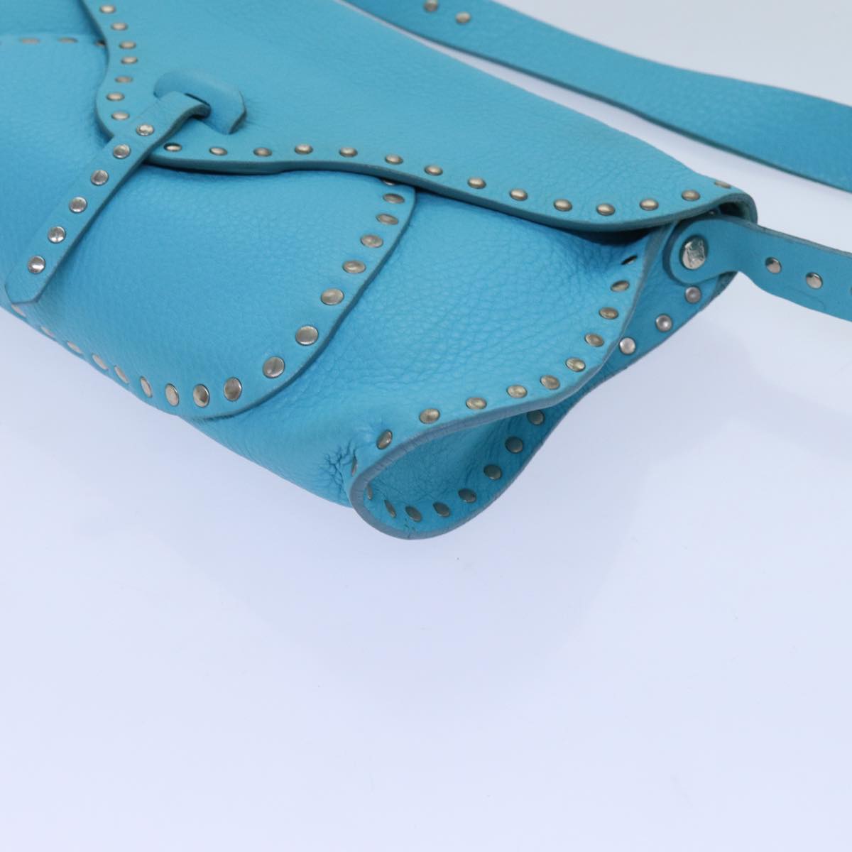 CELINE Shoulder Bag Light Blue Auth 72402