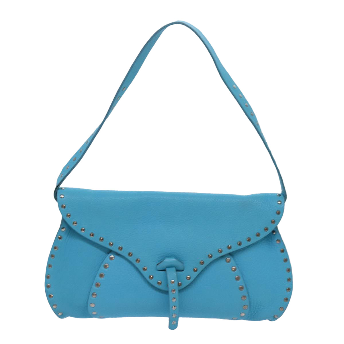 CELINE Shoulder Bag Light Blue Auth 72402