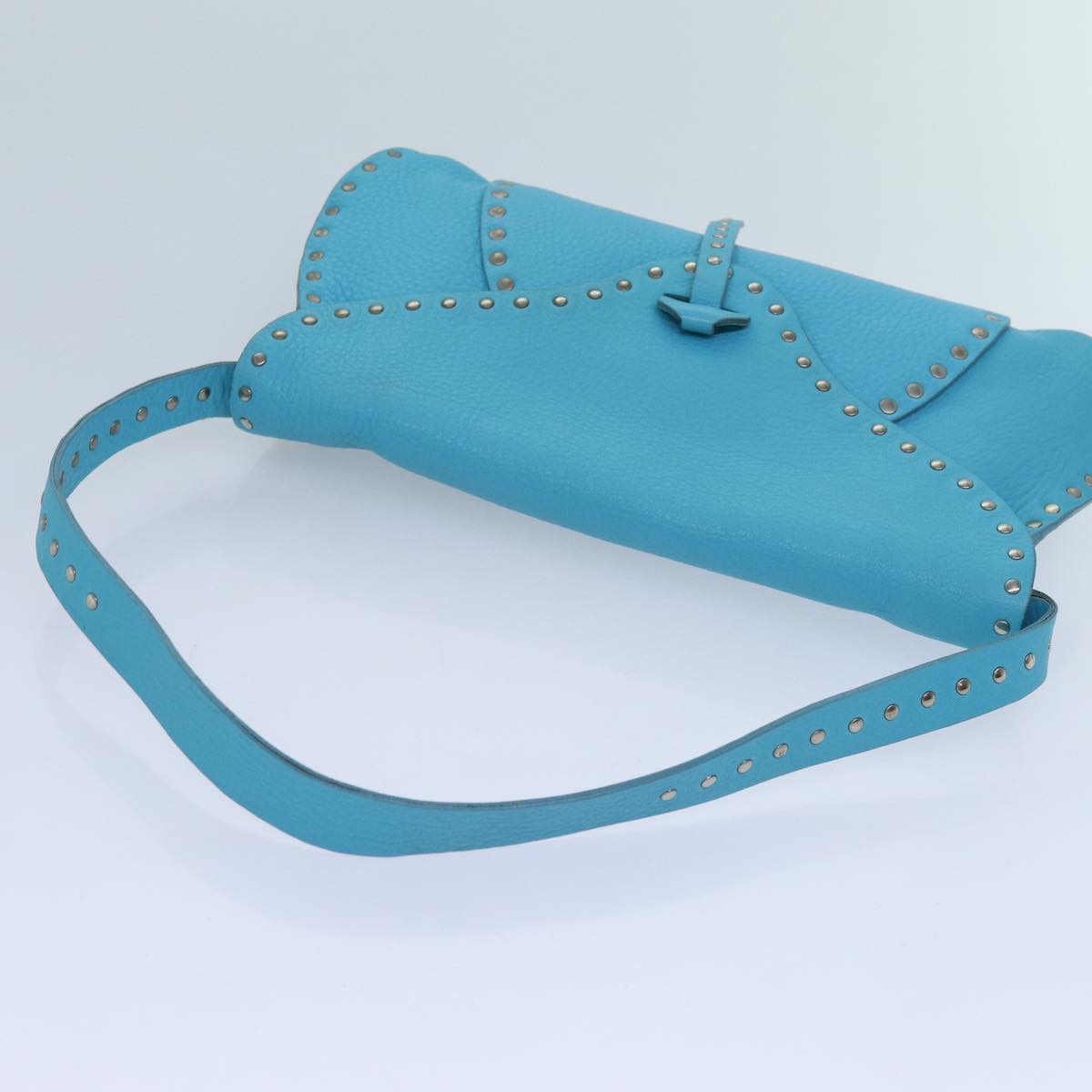 CELINE Shoulder Bag Light Blue Auth 72402