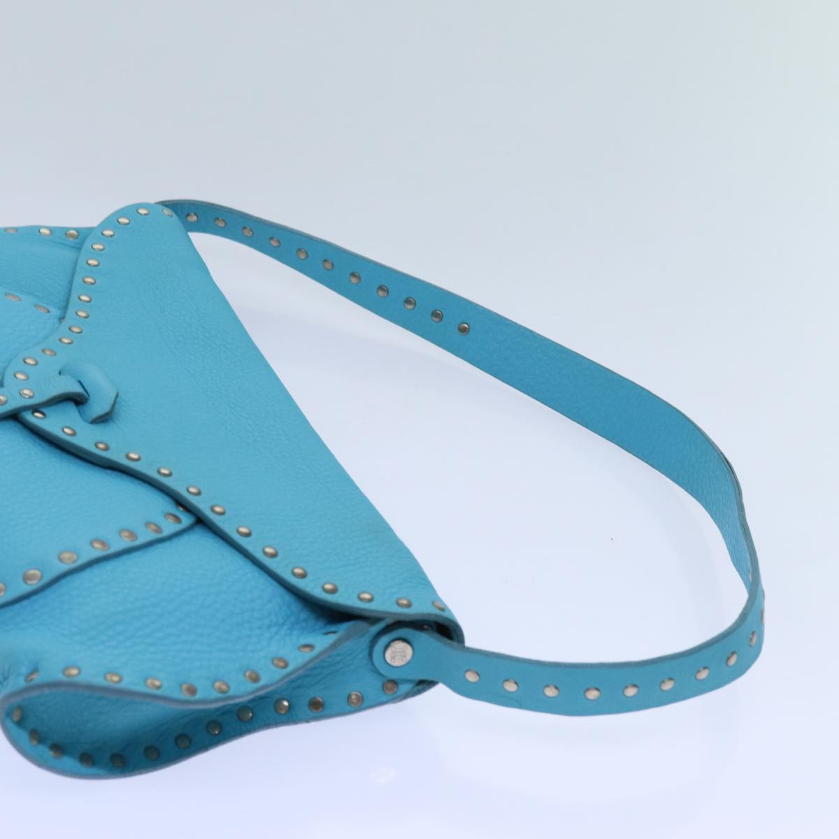 CELINE Shoulder Bag Light Blue Auth 72402