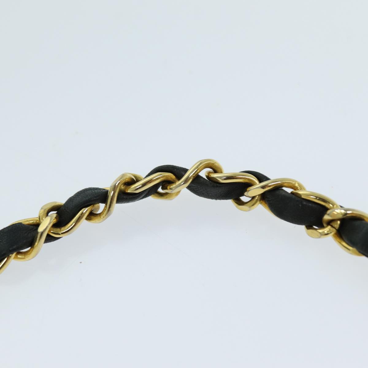 CHANEL Mini Matelasse Turn Lock Chain Bag Lamb Skin Black CC Auth 72435AV