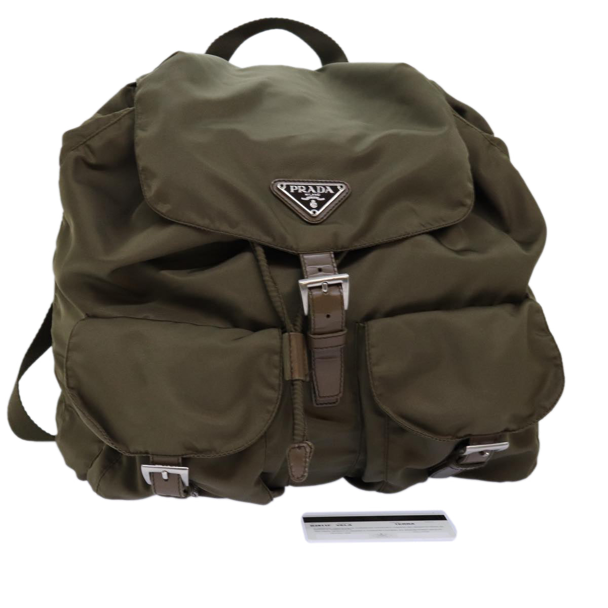 PRADA Backpack Nylon Brown Auth 72453