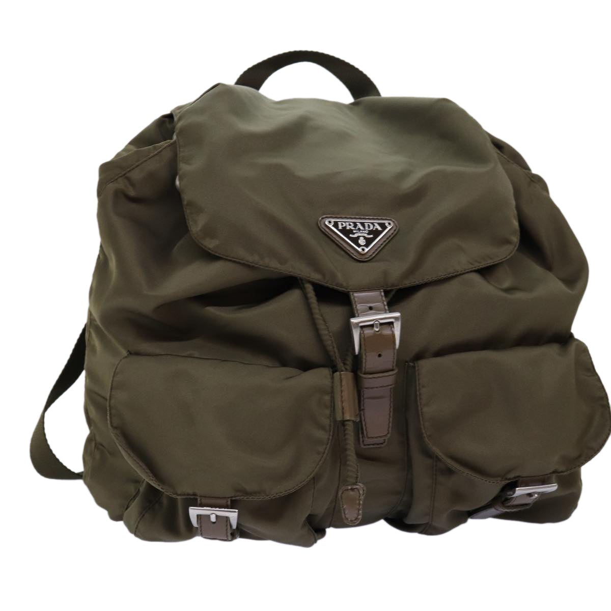 PRADA Backpack Nylon Brown Auth 72453