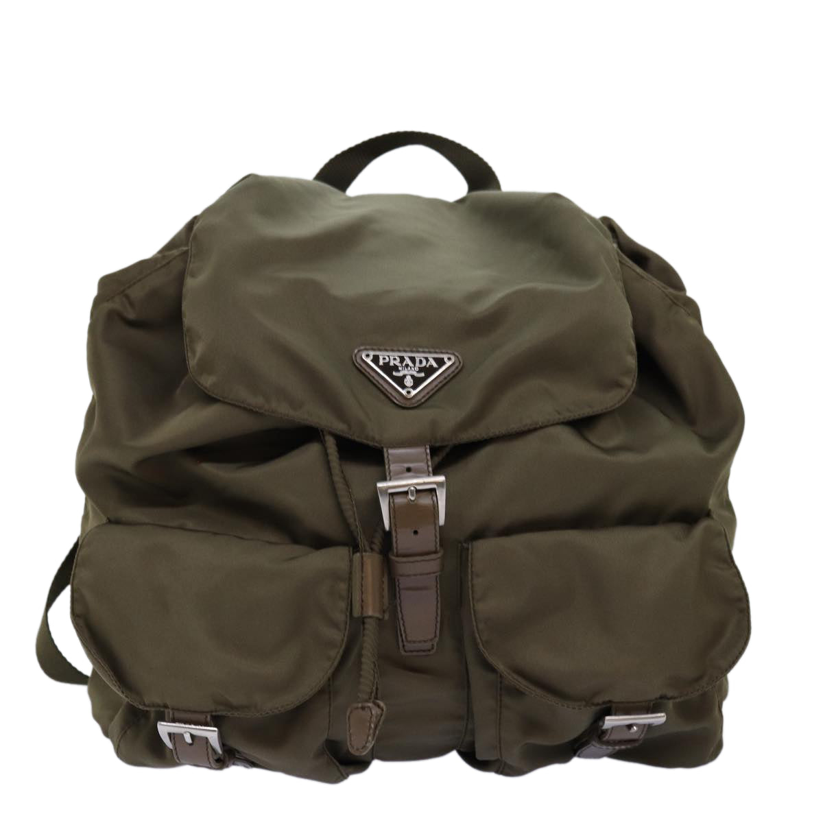 PRADA Backpack Nylon Brown Auth 72453