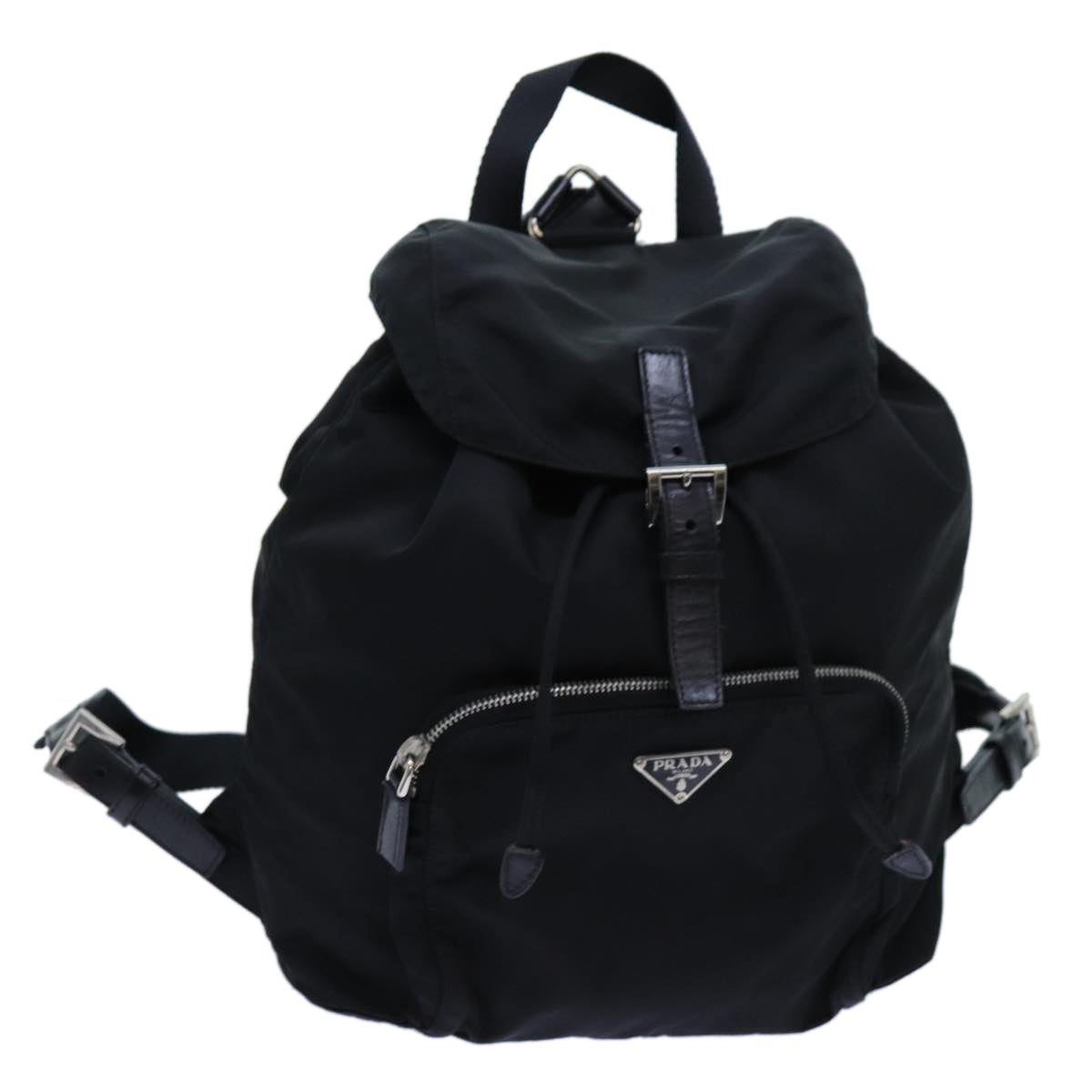 PRADA Backpack Nylon Black Auth 72489