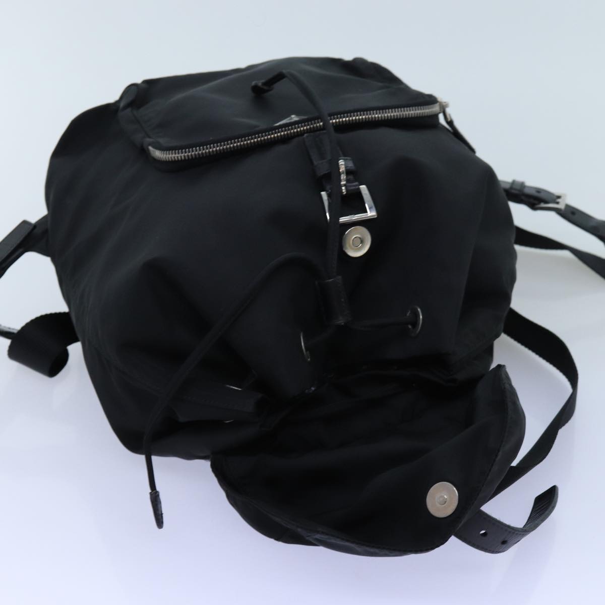 PRADA Backpack Nylon Black Auth 72489