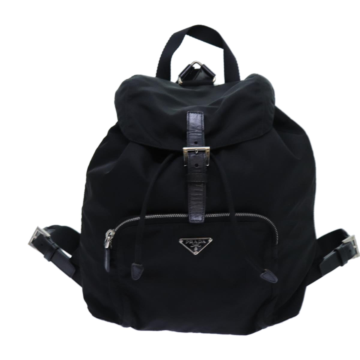 PRADA Backpack Nylon Black Auth 72489