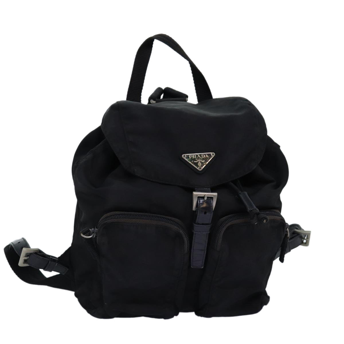 PRADA Backpack Nylon Black Auth 72491