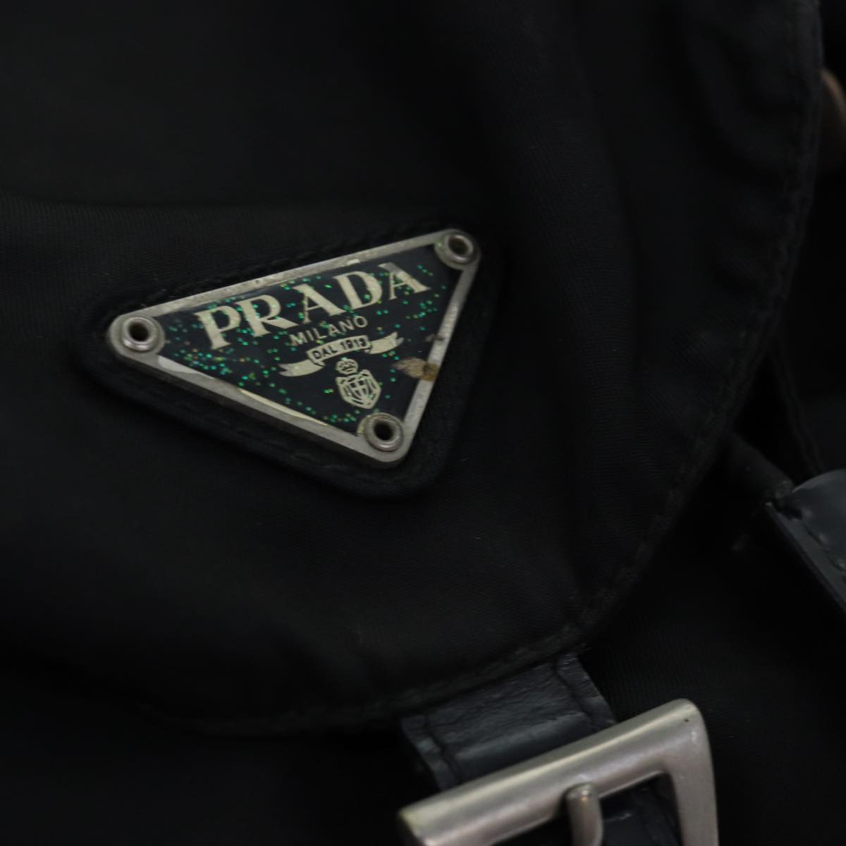 PRADA Backpack Nylon Black Auth 72491