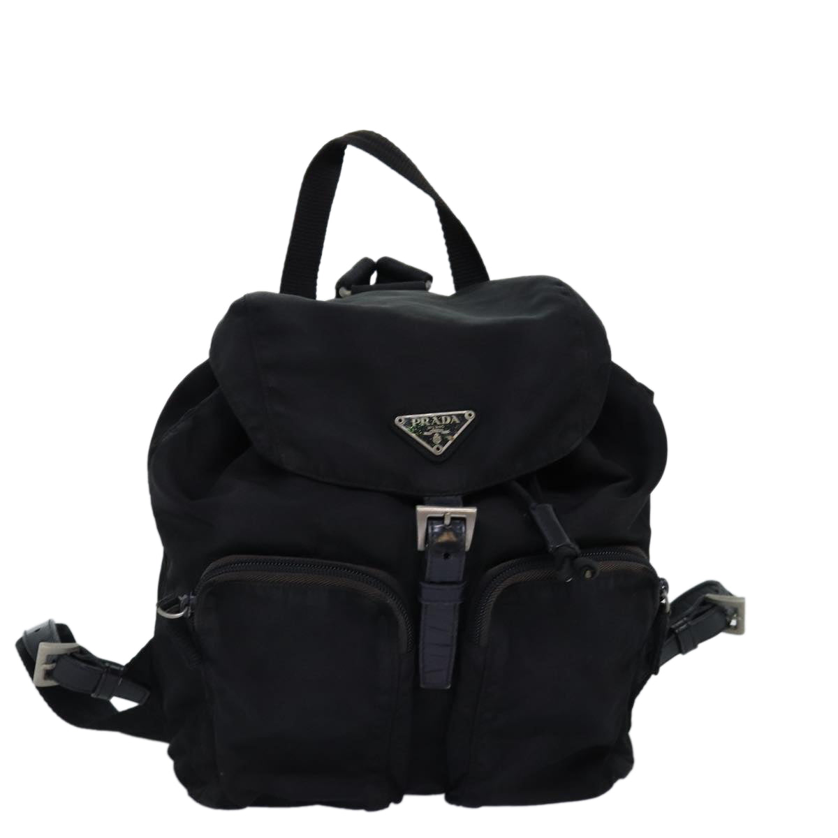 PRADA Backpack Nylon Black Auth 72491