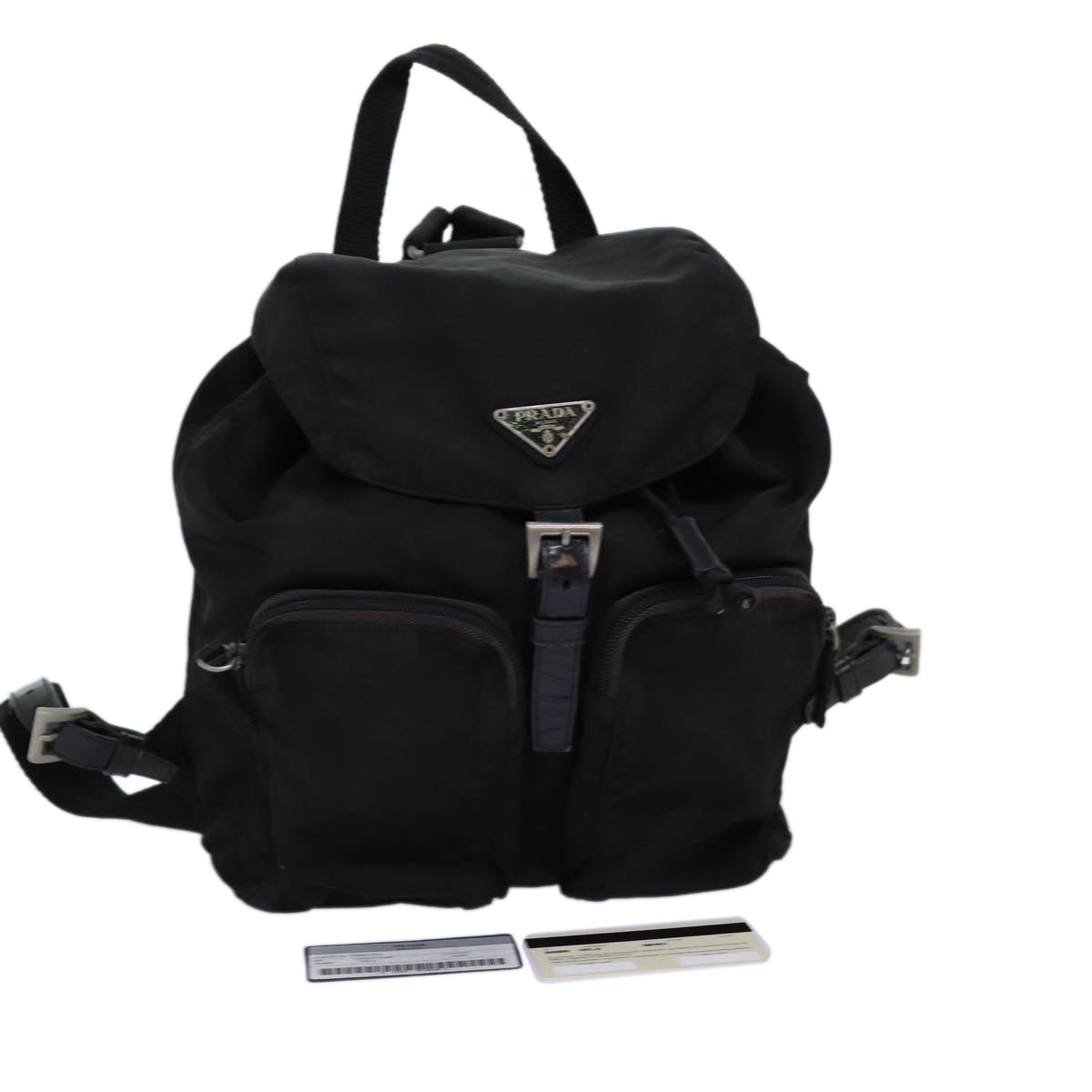 PRADA Backpack Nylon Black Auth 72491