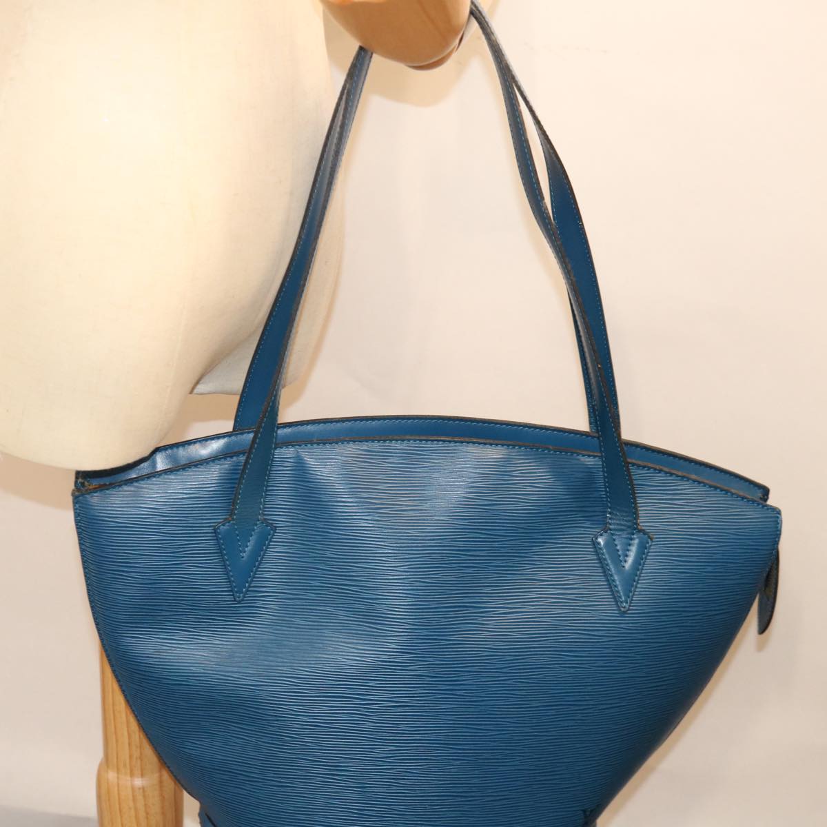 LOUIS VUITTON Epi Saint Jacques Shopping Shoulder Bag Blue M52275 Auth 72505