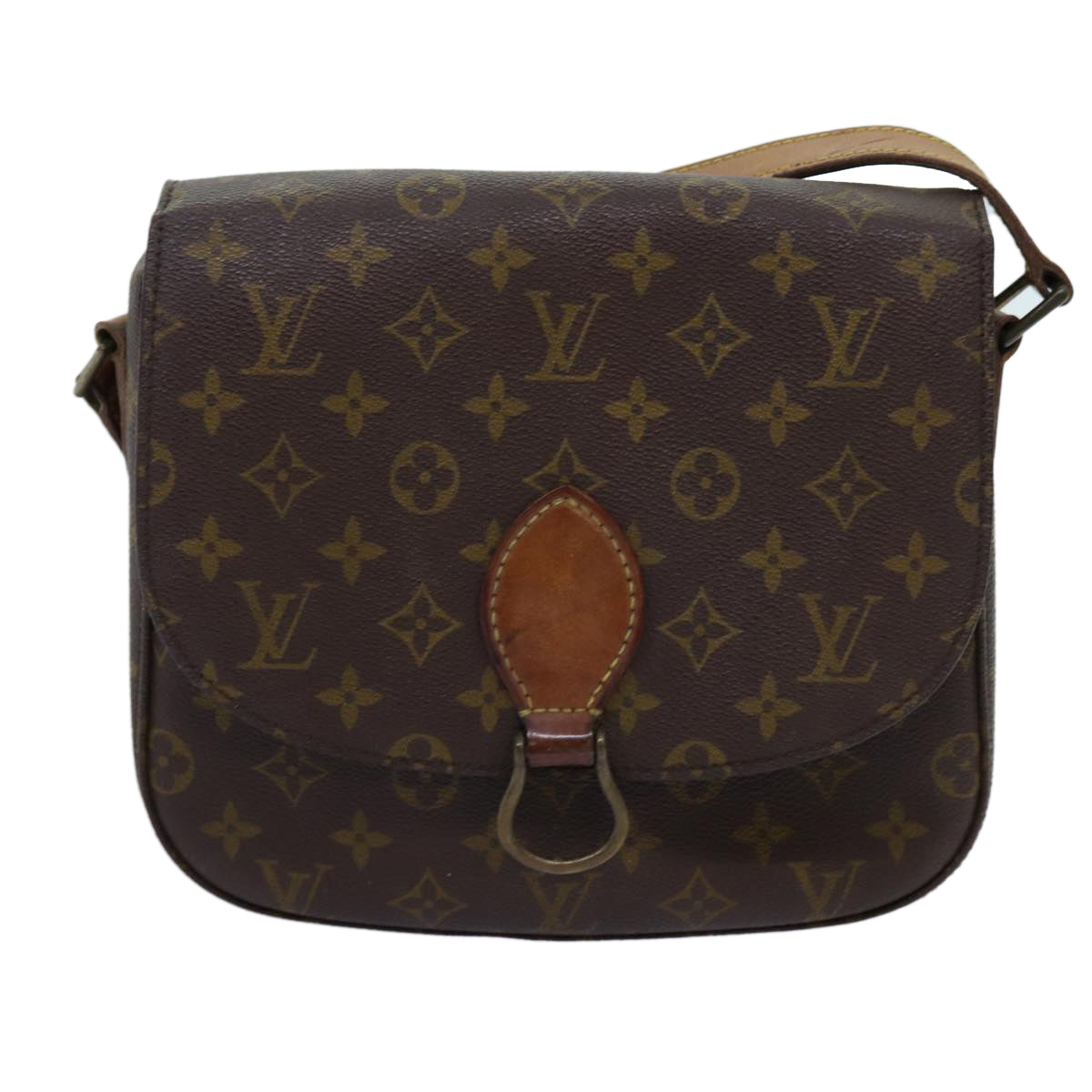 LOUIS VUITTON Monogram Saint Cloud GM Shoulder Bag Vintage M51242 LV Auth 72621