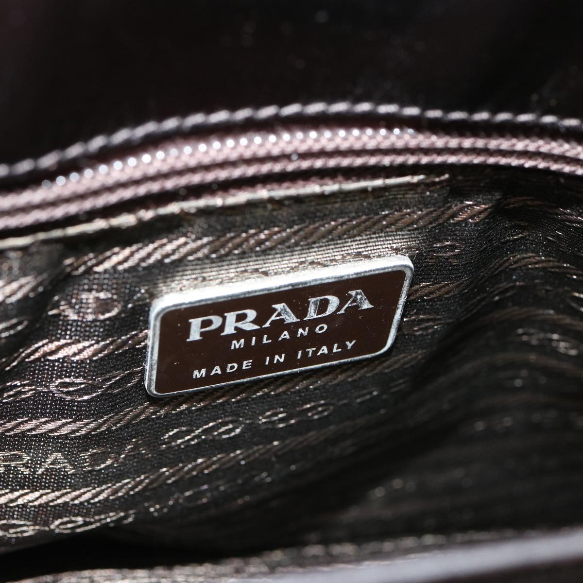 PRADA Shoulder Bag Nylon Khaki Auth 72625