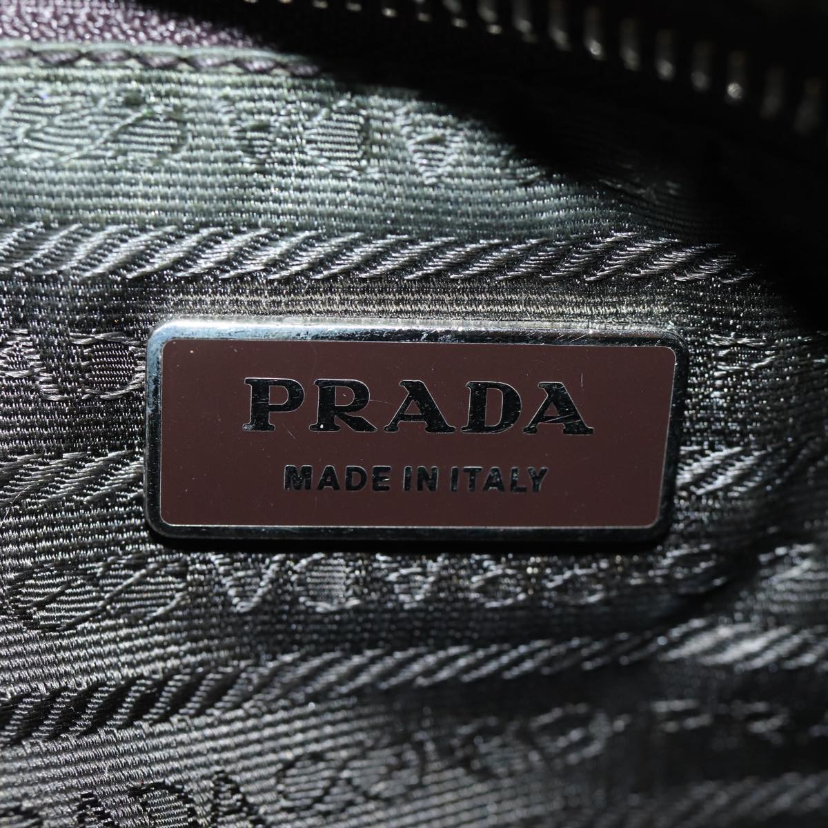 PRADA Shoulder Bag Leather Brown Auth 72724